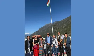 arunachal deputy cm chowna mein unveils 100 ft tricolour at barakundam