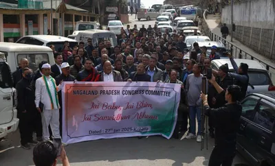 nagaland congress protests bjp’s remarks on constitution