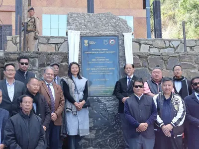 nagaland  rio inaugurates various facilities at hornbill festival venue