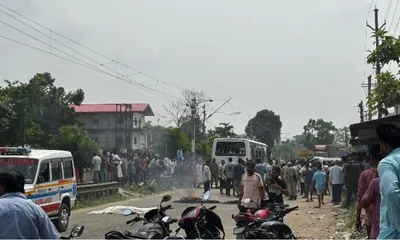 assam  man killed in tinsukia road accident  locals block nh 37 in protest
