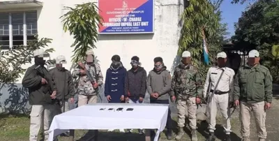 manipur  five insurgents arrested in imphal valley crackdown