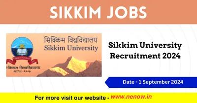 sikkim jobs   sikkim university recruitment 2024