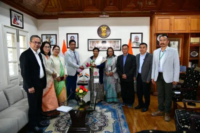 manipur university vc meets governor anusuiya uikey
