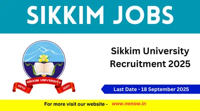 sikkim jobs   sikkim university recruitment 2025
