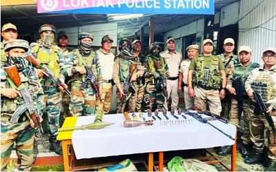 manipur  arms and explosives recovered by security forces