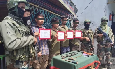arunachal  four ulfa i cadres surrender in longding