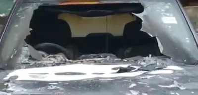 meghalaya  vehicles of delhi based road construction firm set on fire