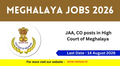 meghalaya jobs 2026   jaa  co posts in high court of meghalaya