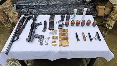 manipur  joint security forces seize arms cache  one arrested