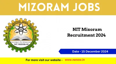 mizoram jobs   nit mizoram recruitment 2024