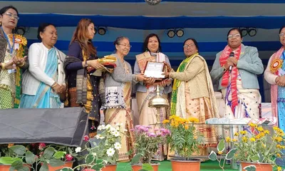 assam  dr gayatri gogoi receives dr badan ch kro  memorial award 