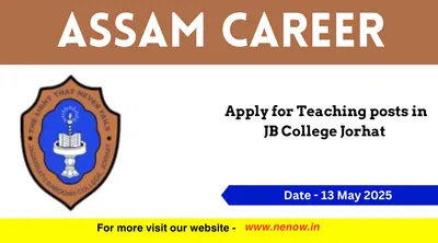 assam career   apply for teaching posts in jb college jorhat