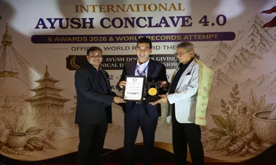 assam  tinsukia s uttam kumar biswakarma honoured with ayush excellence award