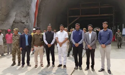 manipur  union minister bhupathiraju srinivasa varma reviews key infrastructure projects in noney