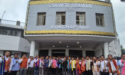 tripura  24 tipra motha mdcs sworn in  bjp boycotts ceremony