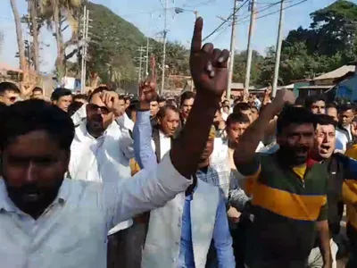 assam  congress worker dies during protest in guwahati