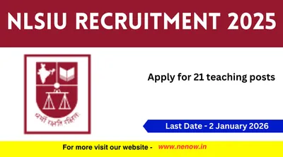 nlsiu recruitment 2025   apply for 21 teaching posts
