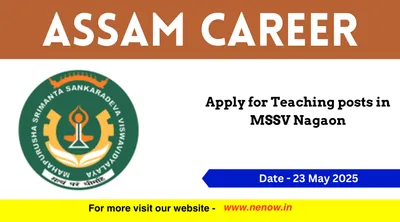 assam career   apply for teaching posts in mssv nagaon