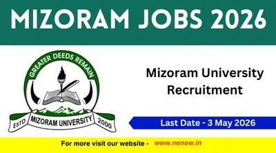 mizoram jobs 2026   mizoram university recruitment