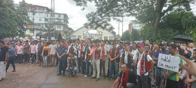 nagaland  hundreds rally in dimapur against unabated taxation  extortion