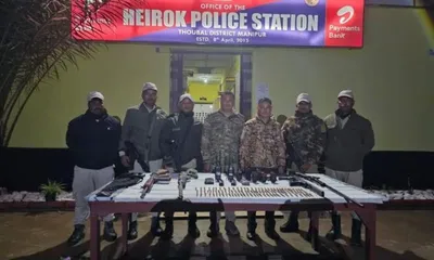 manipur   insurgents’ camp busted in thoubal  weapons  amp  explosives recovered