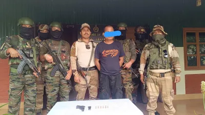 manipur  cadre of proscribed kcp  noyon  arrested in thoubal district