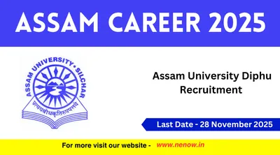 assam career 2025   assam university diphu recruitment