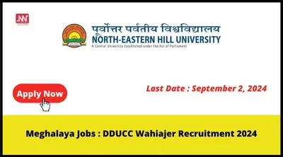 meghalaya jobs   dducc wahiajer recruitment 2024