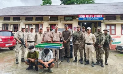manipur  rs 15 cr worth heroin recovered  two arrested in noney