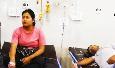 manipur  four students faint on third day of hunger strike at dm university