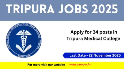 tripura jobs 2025   apply for 34 posts in tripura medical college