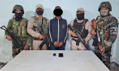 manipur  security forces arrest pla cadre involved in extortion