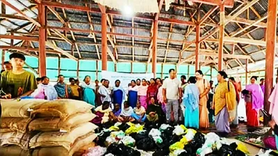 manipur  relief distributed among 700 widows in bishnupur