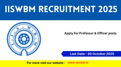 iiswbm recruitment 2025   apply for professor  amp  officer posts