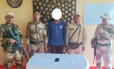 manipur  youth arrested for extortion in bishnupur