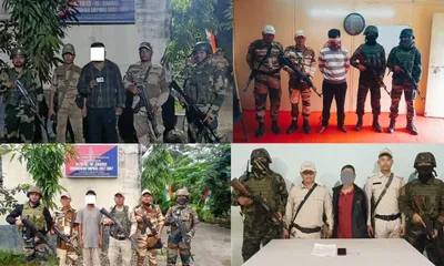 manipur  security forces arrest four underground group activists