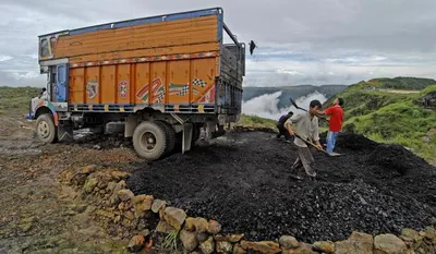 nagaland  two charred to death after coal laden truck overturns in niuland