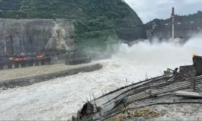 arunachal  subansiri project issues midnight alerts as river discharge rises