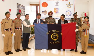 mizoram  cm lalduhoma inaugurates state’s first ncc group headquarters