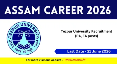 assam career 2026   tezpur university recruitment  pa  fa posts 