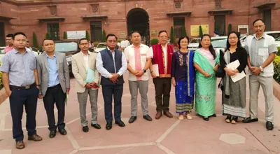 meghalaya npp leaders meet mha secretary  discuss demand for inclusion of garo language in eight schedule