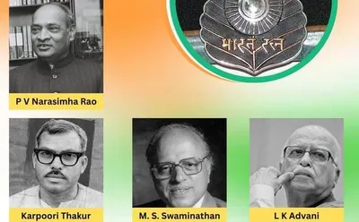 bharat ratna conferred on two former pms  lk advani to receive award at residence