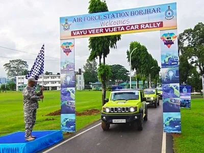 assam  7 000 km iconic thoise to tawang car rally arrives tezpur