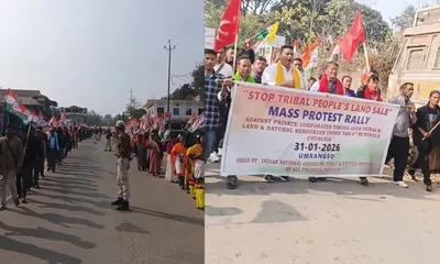 assam  opposition march hits umrangso over alleged corporate takeover of sixth schedule land
