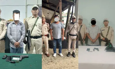manipur police  army intensify arms crackdown  arrest 3 for illegal weapons possession