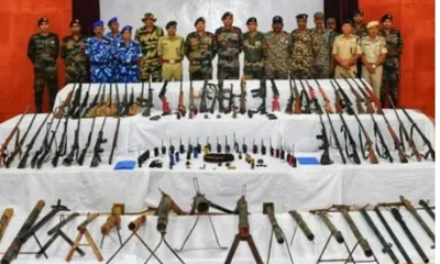manipur  army seizes 87 sophisticated weapons during anti insurgency operation