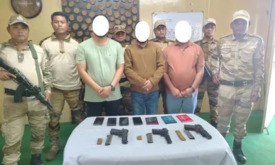 manipur  uppk chief  2 associates apprehended  weapons seized