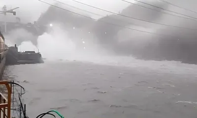 assam  subansiri river surge sparks panic near nhpc dam in lakhimpur