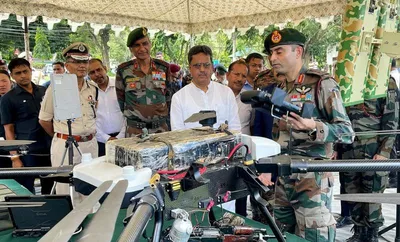 assam rifles demonstrates drone technology for counter insurgency in tripura