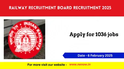 railway recruitment board recruitment 2025   apply for 1036 jobs